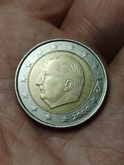 2026年第四十八场(总第二百一十七场）外国好品散币场(免佣金) 比利时🇧🇪2000年2欧元(第一版欧洲地图)