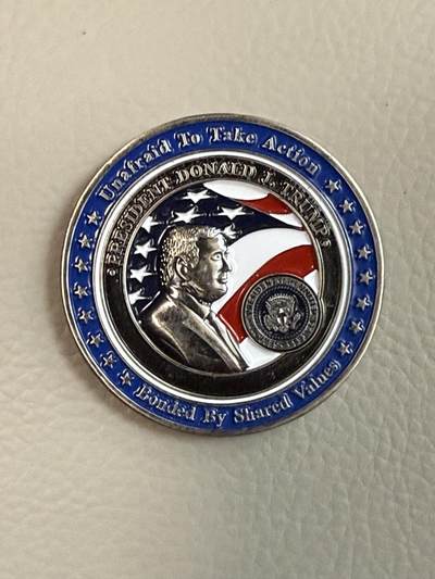 CSIS-GREAT评级精品钱币拍卖第三百四十九期 美国2018年金文会金正恩文在寅美国总统唐纳德·约翰·特朗普文特会金特会双面彩色合金纪念章