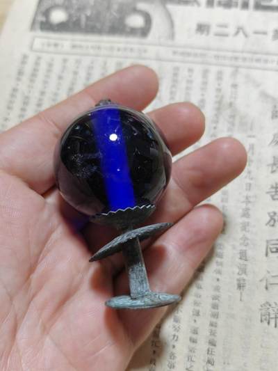 勋章徽章奖章纪念章杂项拍卖 清代官帽顶（蓝宝石）