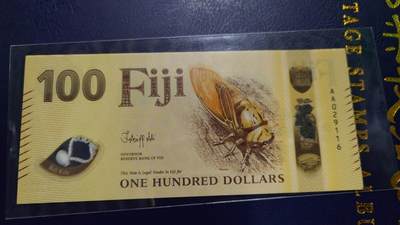 世界钱币～微拍第248期暨2026年第29期  少量老库存低价起拍 2025年斐济100元 全新绝品无47尾号116