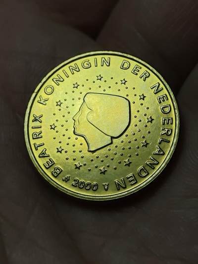 2026年第四十八场(总第二百一十七场）外国好品散币场(免佣金) 荷兰🇳🇱2000年50欧分(贝娅特丽克丝女王，第一版欧洲地图)