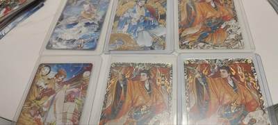 秋原瞳的小店第四十三期——年中大促！！！捡漏进货来！！！ 卡游三国艺术家最后的散配——2张漆彩周瑜，一张诸葛亮，一张镜花水月赵云，一张蔡文姬！！！