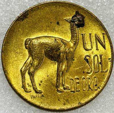 文馨钱币收藏第 302 场，国外回流老铜币，中东阿拉伯地区，拉美等国货币，30 号 1 号二连拍，长期接代拍业务，预计 4 月 4-5 号发货 铜光美品 1967 年秘鲁 1 索尔铜币