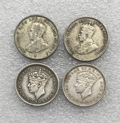 世界钱币专场拍卖 每周二开拍 海峡10分银币 4枚一组 10.9克