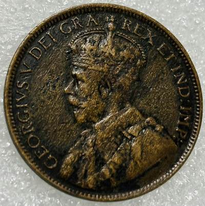 文馨钱币收藏第 302 场，国外回流老铜币，中东阿拉伯地区，拉美等国货币，30 号 1 号二连拍，长期接代拍业务，预计 4 月 4-5 号发货 少见好品 1917 年英属纽芬兰乔治五世 1 分铜币