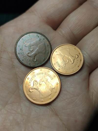 2026年第四十八场(总第二百一十七场）外国好品散币场(免佣金) 塞浦路斯🇨🇾2、5欧分三枚