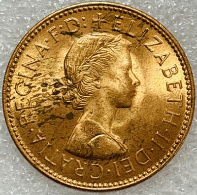 文馨钱币收藏第 302 场，国外回流老铜币，中东阿拉伯地区，拉美等国货币，30 号 1 号二连拍，长期接代拍业务，预计 4 月 4-5 号发货 全新 1967 年英国半便士铜币