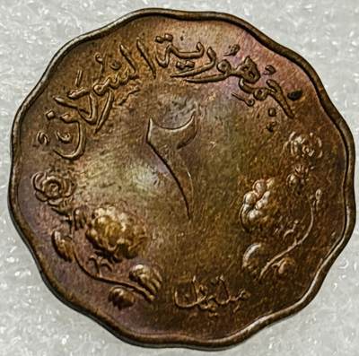 文馨钱币收藏第 302 场，国外回流老铜币，中东阿拉伯地区，拉美等国货币，30 号 1 号二连拍，长期接代拍业务，预计 4 月 4-5 号发货 好品 1956 年苏丹 2 米利姆，首发版