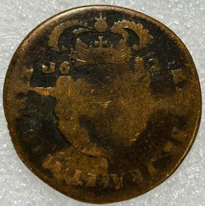 文馨钱币收藏第 302 场，国外回流老铜币，中东阿拉伯地区，拉美等国货币，30 号 1 号二连拍，长期接代拍业务，预计 4 月 4-5 号发货 罕见品 1862 年英国国王查理二世（斯图亚特王朝国王）半便士铜币