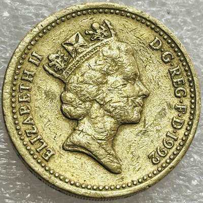 文馨钱币收藏第 302 场，国外回流老铜币，中东阿拉伯地区，拉美等国货币，30 号 1 号二连拍，长期接代拍业务，预计 4 月 4-5 号发货 1992 年英国英格兰橡树 1 磅