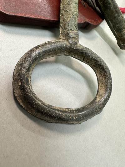 清-民国-建国｜老铜器专场.伍 宋辽契丹连环活扣青铜马衔