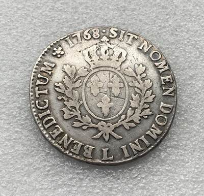 世界钱币专场拍卖 每周二开拍 1768年法国路易十五老埃居银币