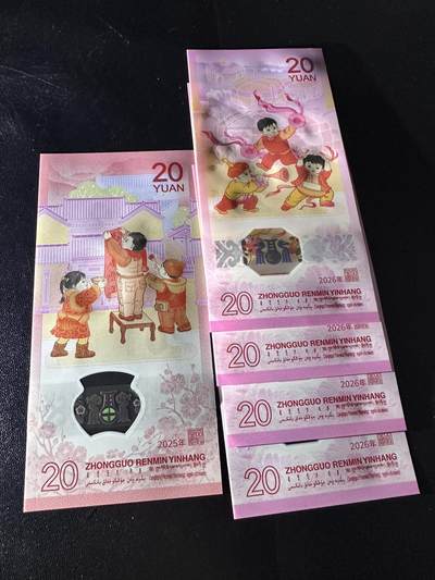 《外钞收藏家》第六百三十一期（五一假期场）（长期征集拍品、欢迎藏友们联系合作） 2025年蛇钞1张无47+26年马钞4张一起 全新UNC