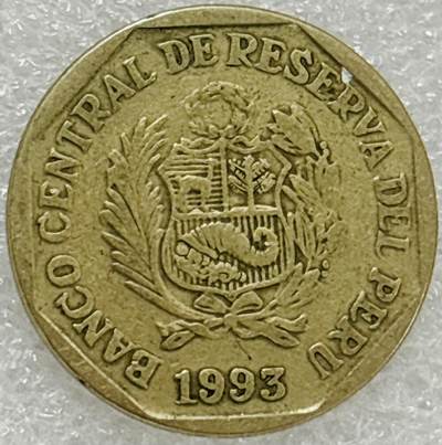 文馨钱币收藏第 302 场，国外回流老铜币，中东阿拉伯地区，拉美等国货币，30 号 1 号二连拍，长期接代拍业务，预计 4 月 4-5 号发货 1993 年秘鲁 50 分铜币