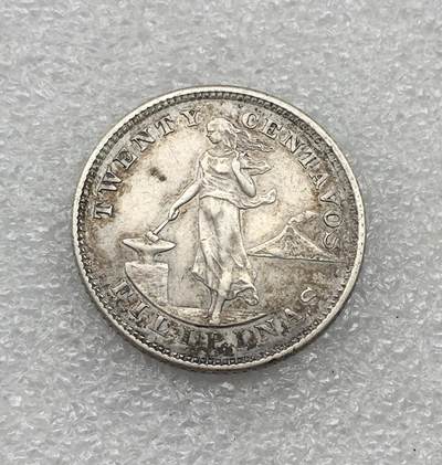 世界钱币专场拍卖 每周二开拍 1903年美属菲律宾打铁女神20分银币 5.3克