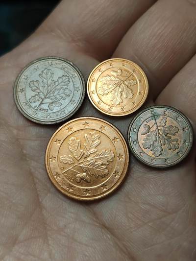 2026年第四十八场(总第二百一十七场）外国好品散币场(免佣金) 德国🇩🇪1、2、5欧分共四枚