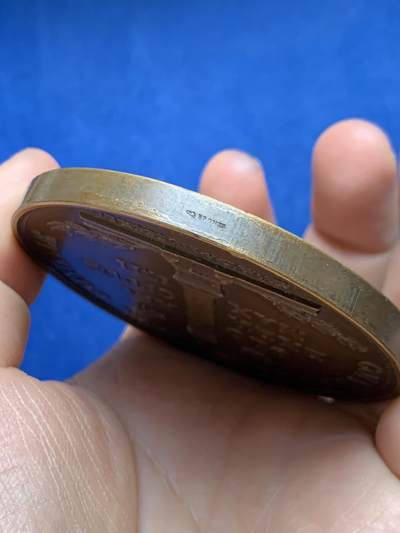 《竞宝斋》第485场 周日，周一，周二 3场连拍 （全场包邮）20级店铺 欢迎送拍 法国路易斯菲利普一世博洛尼亚柱纪念大铜章 159.7克 67.5mm 丰饶角铜标