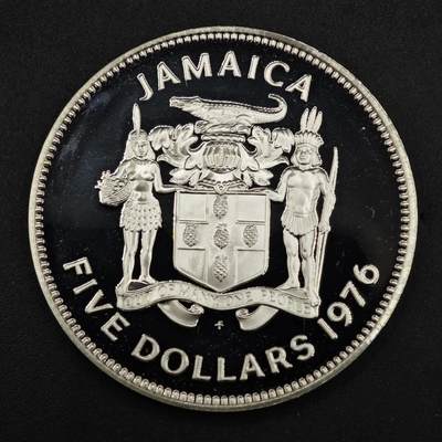 【淘币小摊】实时拍第九百零二拍   银币场    每周一统一发货 牙买加1976年5元精制银币
