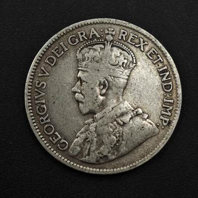 【淘币小摊】实时拍第九百零二拍   银币场    每周一统一发货 纽芬兰1917年乔治五世25分银币