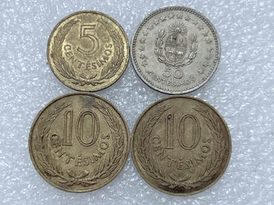 第一海外回流一元起拍收藏 散集专场  第313期 乌拉圭硬币 4枚