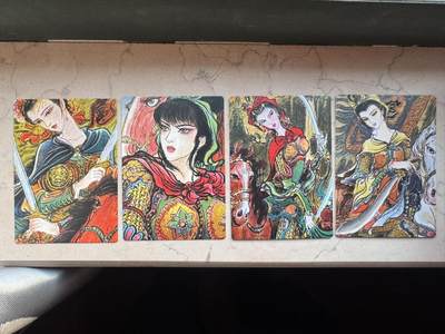 月落卡牌大清仓第10期 权迎东手绘复刻2    一丈青扈三娘   彩闪工艺限定特卡一组