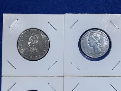 《竞宝斋》第484场 周日，周一，周二 3场连拍 （全场包邮）20级店铺 欢迎送拍 六枚一组 法属阿尔法伊萨1968-1975年法郎 好品