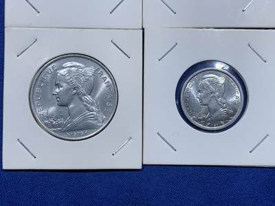 《竞宝斋》第484场 周日，周一，周二 3场连拍 （全场包邮）20级店铺 欢迎送拍 六枚一组 法属阿尔法伊萨1968-1975年法郎 好品