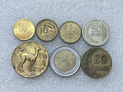 第一海外回流一元起拍收藏 散集专场  第313期 秘鲁硬币 7枚