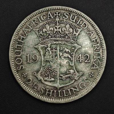 【淘币小摊】实时拍第九百零二拍   银币场    每周一统一发货 南非1942年乔治六世2.5先令银币