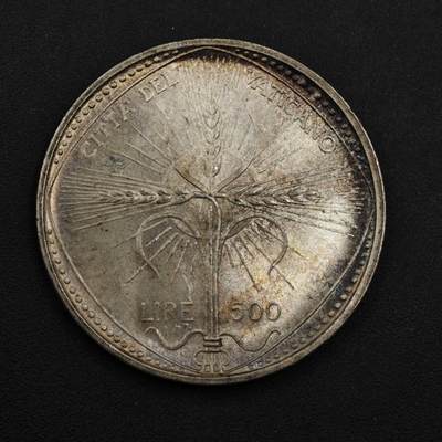 【淘币小摊】实时拍第九百零二拍   银币场    每周一统一发货 梵蒂冈1970年500里拉银币