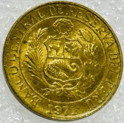 文馨钱币收藏第 302 场，国外回流老铜币，中东阿拉伯地区，拉美等国货币，30 号 1 号二连拍，长期接代拍业务，预计 4 月 4-5 号发货 1977 年秘鲁 5 分铜币