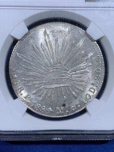 《竞宝斋》第484场 周日，周一，周二 3场连拍 （全场包邮）20级店铺 欢迎送拍 NGC MS64 墨西哥1884年 PIMH老鹰银币 圣路易斯波多西 小厂精品之作 NGC冠军分 难得筹码 藏家朋友们把握住机会