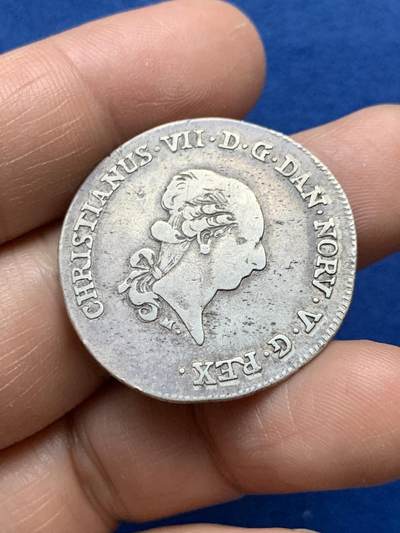 《竞宝斋》第484场 周日，周一，周二 3场连拍 （全场包邮）20级店铺 欢迎送拍 丹麦属地石勒苏益格.荷尔斯泰因1789年M版1/3sp银币