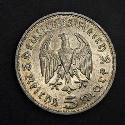 【淘币小摊】实时拍第九百零二拍   银币场    每周一统一发货 德国1936年5马克银币F厂