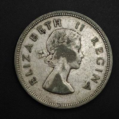 【淘币小摊】实时拍第九百零二拍   银币场    每周一统一发货 南非1953年伊丽莎白二世2.5先令银币