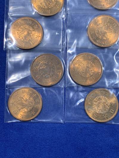 《竞宝斋》第484场 周日，周一，周二 3场连拍 （全场包邮）20级店铺 欢迎送拍 20枚一组 日本昭和十三年一钱 状态极好