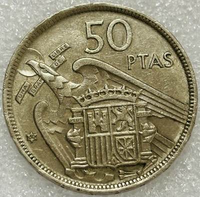 文馨钱币收藏第 302 场，国外回流老铜币，中东阿拉伯地区，拉美等国货币，30 号 1 号二连拍，长期接代拍业务，预计 4 月 4-5 号发货 1957 年西班牙佛朗哥 50 比塞塔