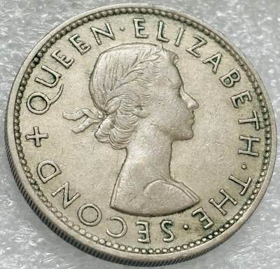 文馨钱币收藏第 302 场，国外回流老铜币，中东阿拉伯地区，拉美等国货币，30 号 1 号二连拍，长期接代拍业务，预计 4 月 4-5 号发货 带光好品 1961 年英属新西兰 1 佛罗琳