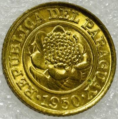 文馨钱币收藏第 302 场，国外回流老铜币，中东阿拉伯地区，拉美等国货币，30 号 1 号二连拍，长期接代拍业务，预计 4 月 4-5 号发货 原铜光 1950 年巴拉圭 1 分铜币