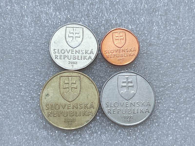 第一海外回流一元起拍收藏 散集专场  第313期 斯洛伐克硬币 4枚