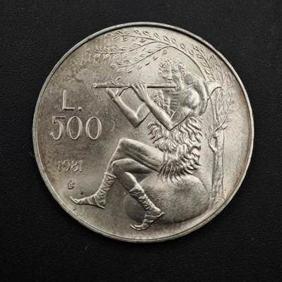 【淘币小摊】实时拍第九百零二拍   银币场    每周一统一发货 圣马力诺1981年500里拉银币