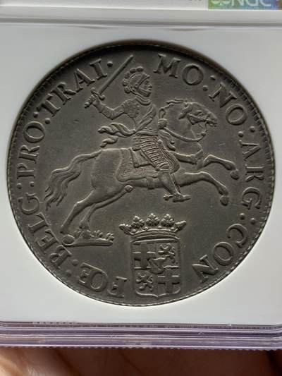 《竞宝斋》第484场 周日，周一，周二 3场连拍 （全场包邮）20级店铺 欢迎送拍 NGC AU58 荷兰 1784年 1杜卡特 荷兰马剑 银币 打制极美，细节清晰，季军分，该版NGC入盒数仅仅18枚，更高分5枚。