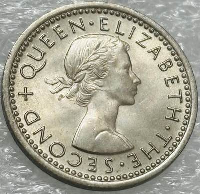 文馨钱币收藏第 302 场，国外回流老铜币，中东阿拉伯地区，拉美等国货币，30 号 1 号二连拍，长期接代拍业务，预计 4 月 4-5 号发货 带光好品 1964 年英属新西兰 3 便士