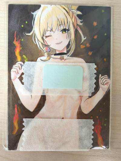 第114期阳大大卡牌拍卖第114期（持续收拍品，周五晚上九点截拍，进群福利早知道） - 【手绘卡】小白驴 火焰少女 手绘盒里拆出 绝色手绘卡1/1
