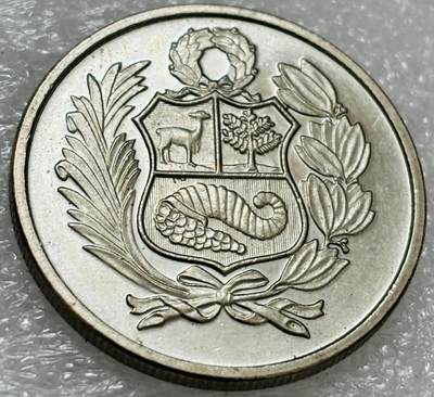 文馨钱币收藏第 302 场，国外回流老铜币，中东阿拉伯地区，拉美等国货币，30 号 1 号二连拍，长期接代拍业务，预计 4 月 4-5 号发货 原光好品 1982 年秘鲁 100 索尔大铜镍币