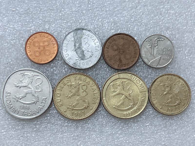 第一海外回流一元起拍收藏 散集专场  第313期 芬兰硬币 8枚