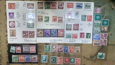 《竞宝斋》第484场 周日，周一，周二 3场连拍 （全场包邮）20级店铺 欢迎送拍 德三邮票新97枚，全部新票，部分隔着袋子贴纸上（不是邮票本身贴纸上），部分成套，个别有损伤、背贴等