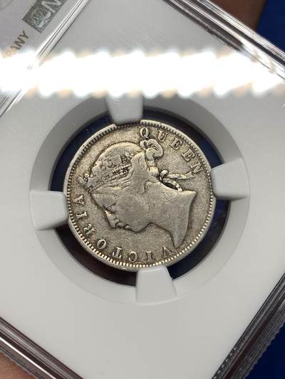 《竞宝斋》第484场 周日，周一，周二 3场连拍 （全场包邮）20级店铺 欢迎送拍 NGC VF35 香港 1893年 维多利亚 贰毫 银币 自然状态