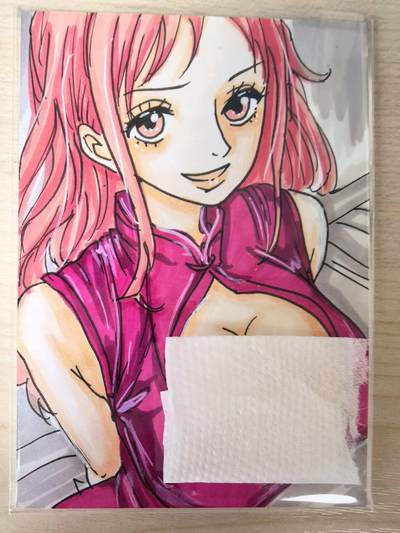 第114期阳大大卡牌拍卖第114期（持续收拍品，周五晚上九点截拍，进群福利早知道） - 【手绘卡】紫色旗袍 手绘盒里拆出 绝色手绘卡1/1