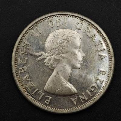 【淘币小摊】实时拍第九百零二拍   银币场    每周一统一发货 加拿大1963年伊丽莎白二世50分银币